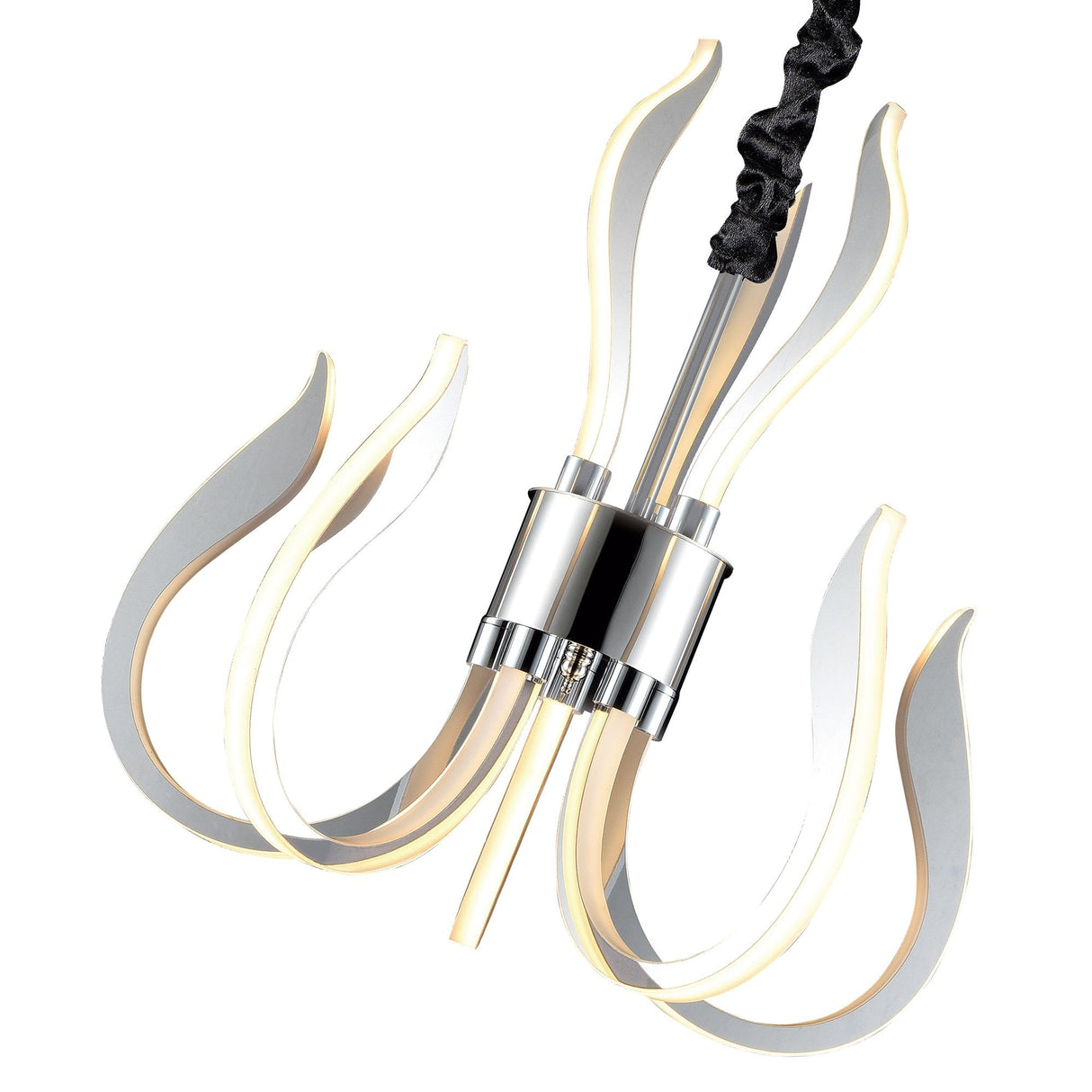 Versailles Elegance LED Ceiling Pendant 66W, 3166lm, Warm White Chrome and Acrylic, 3-Year Guarantee
