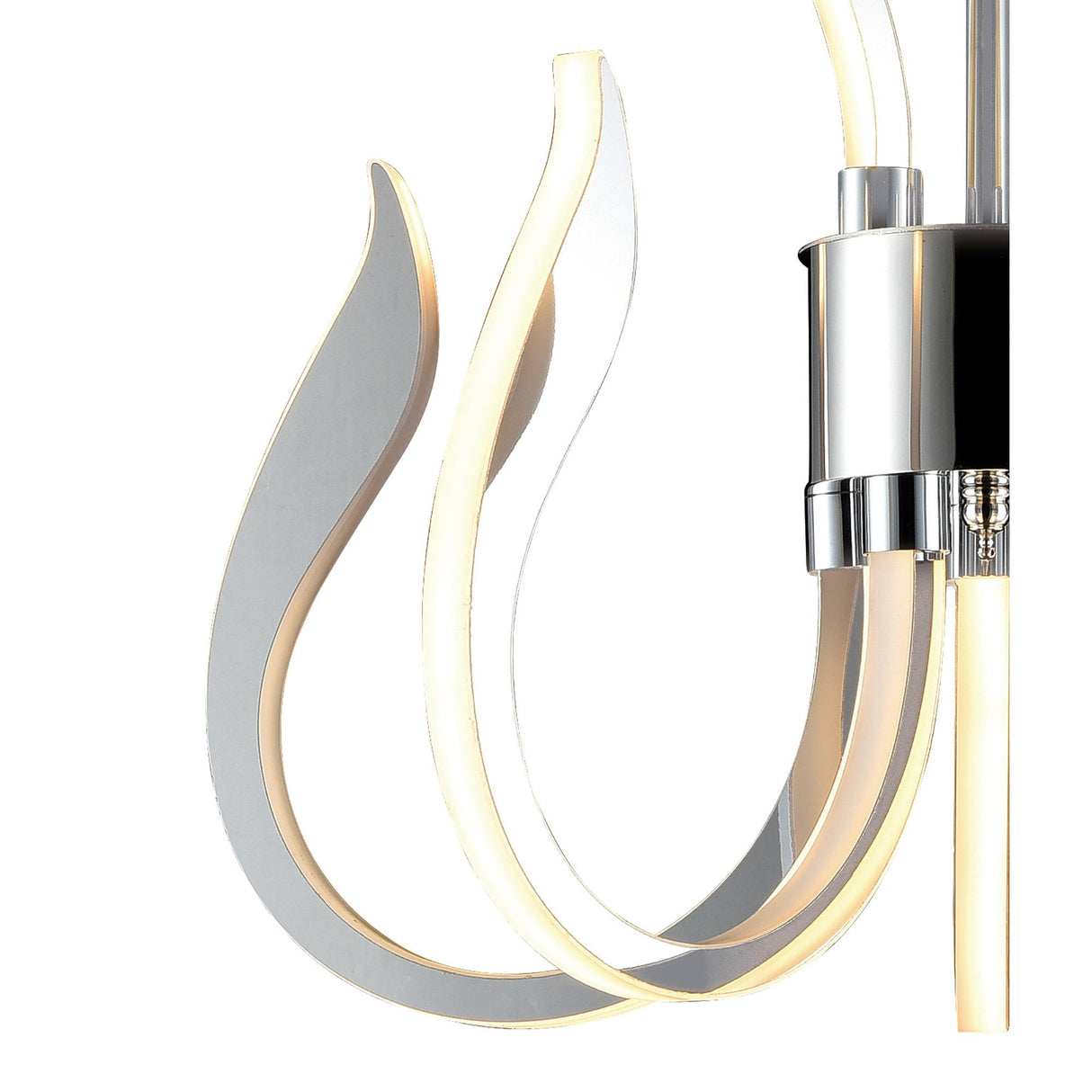 Versailles Elegance LED Ceiling Pendant 66W, 3166lm, Warm White Chrome and Acrylic, 3-Year Guarantee