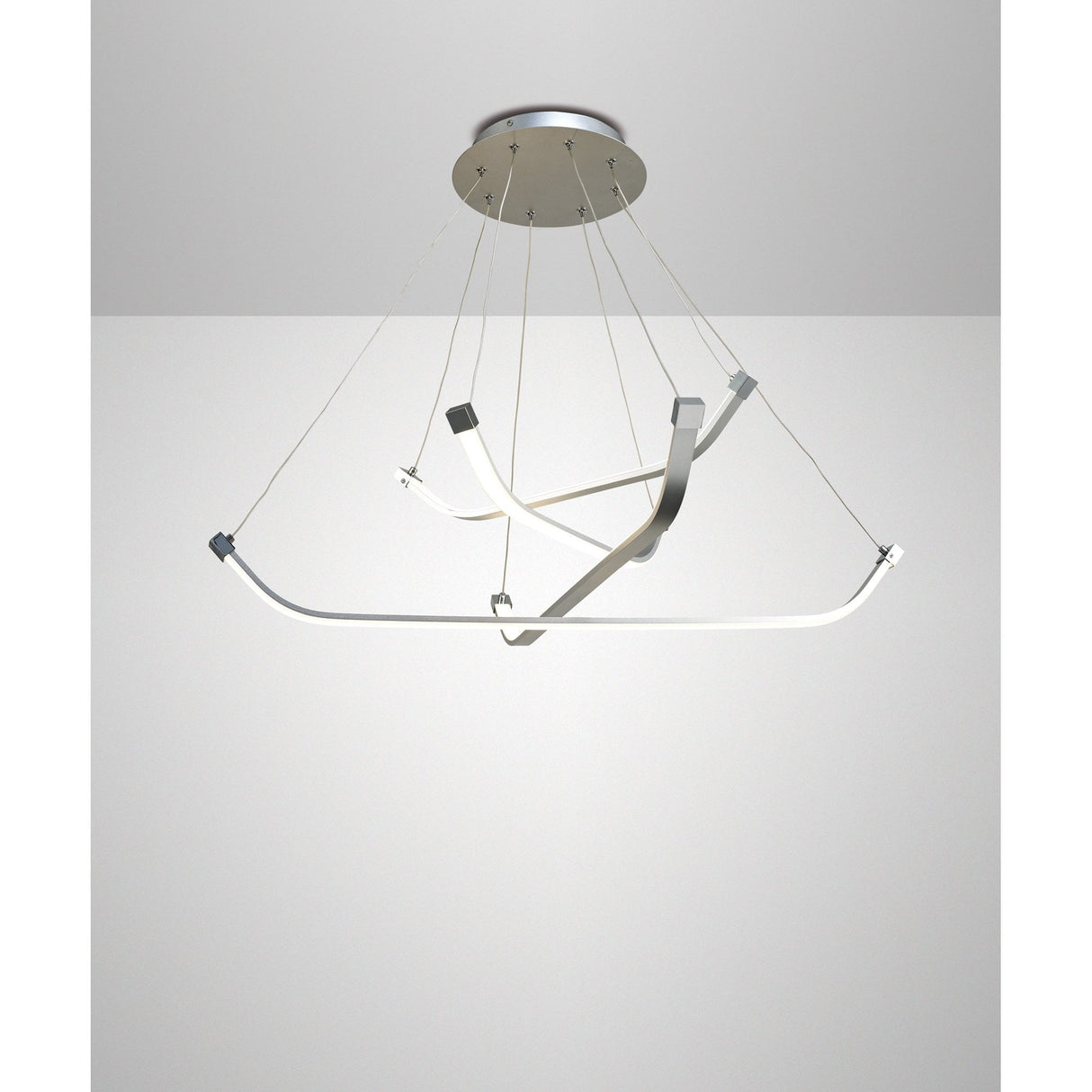 Papua LED Pendant Light, 36W, 2800lm, Warm White, Chrome Finish