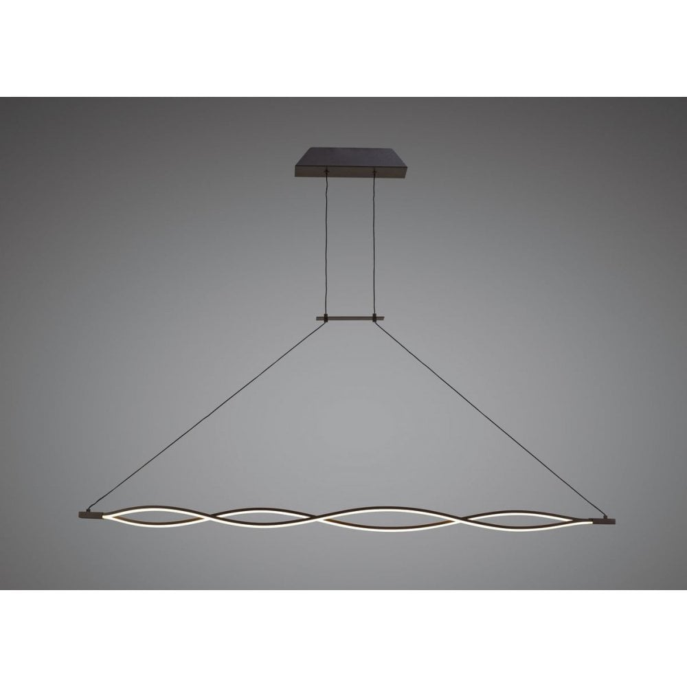 Sahara XL Pendant: 42W LED, 2800K, Frosted Acrylic/Brown Oxide, 3-Year Warranty