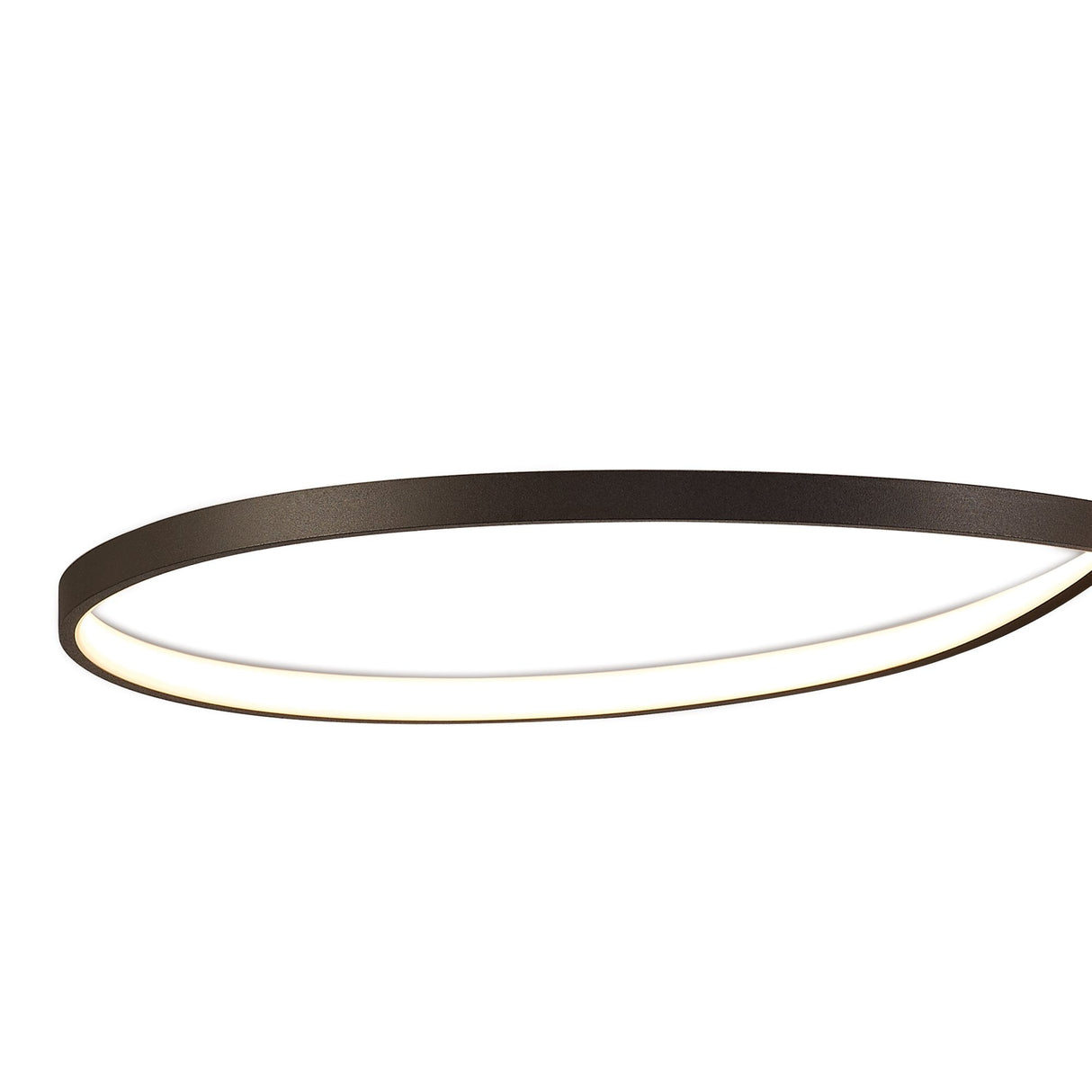 Nur XL Brown Oxide Ceiling Light with Integrated 50W LED, 2800K Warm White, Frosted Acrylic Design