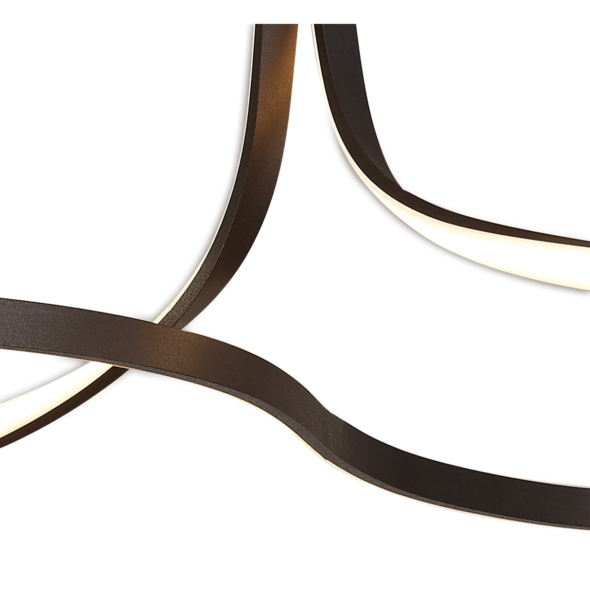 Nur XL Brown Oxide Ceiling Light with Integrated 50W LED, 2800K Warm White, Frosted Acrylic Design