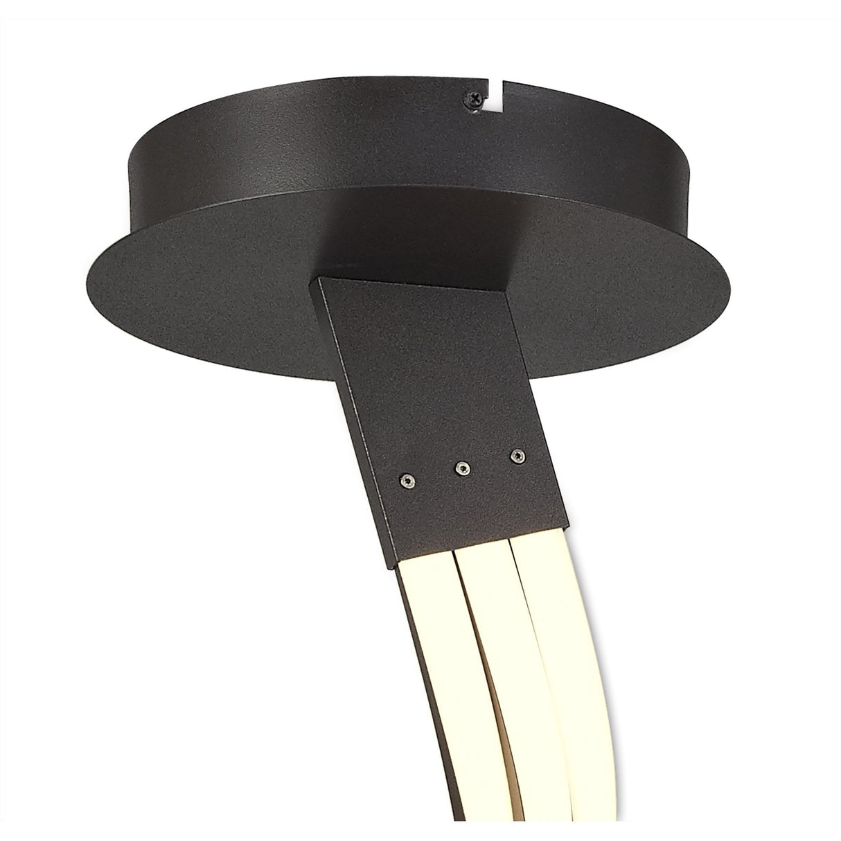 Nur XL Semi Ceiling Light - 80W LED, 2800K Warm White, Frosted Acrylic & Brown Oxide Design
