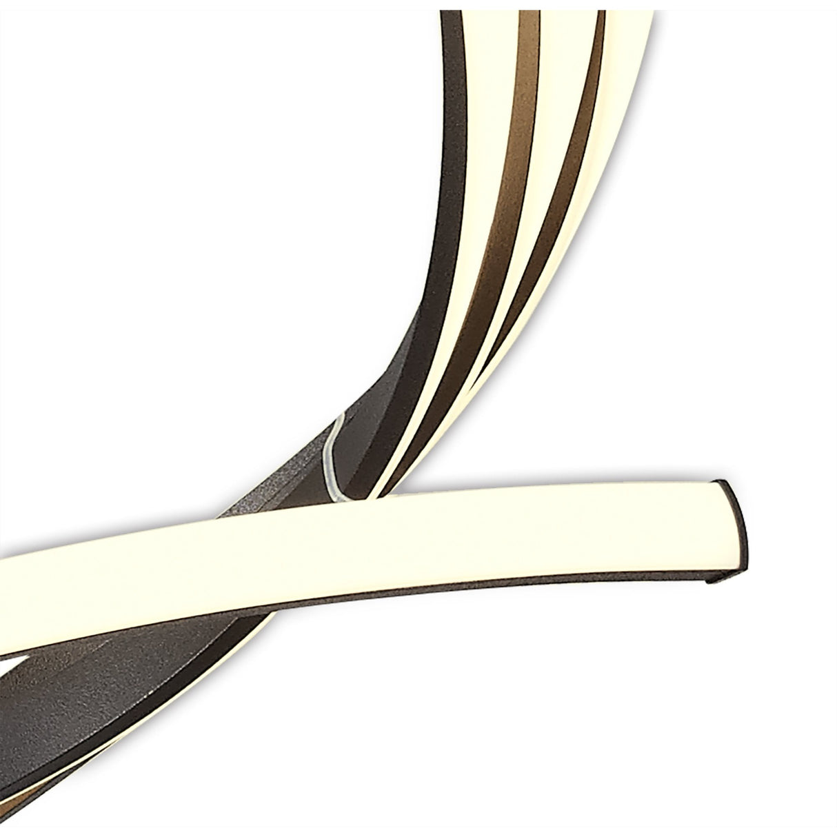 Nur XL Semi Ceiling Light - 80W LED, 2800K Warm White, Frosted Acrylic & Brown Oxide Design