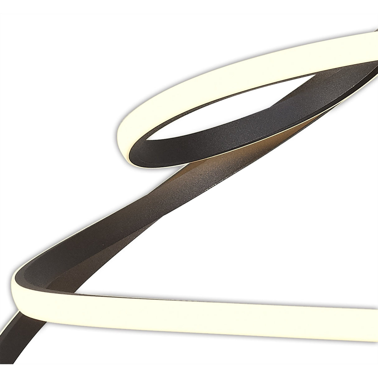 Nur XL Semi Ceiling Light - 80W LED, 2800K Warm White, Frosted Acrylic & Brown Oxide Design