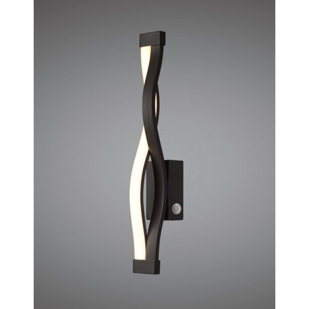 Sahara Brown Oxide Wall Lamp with Integrated 6W LED and Touch Dimmer, 2800K Warm White, Brown Oxide/Frosted Acrylic Design