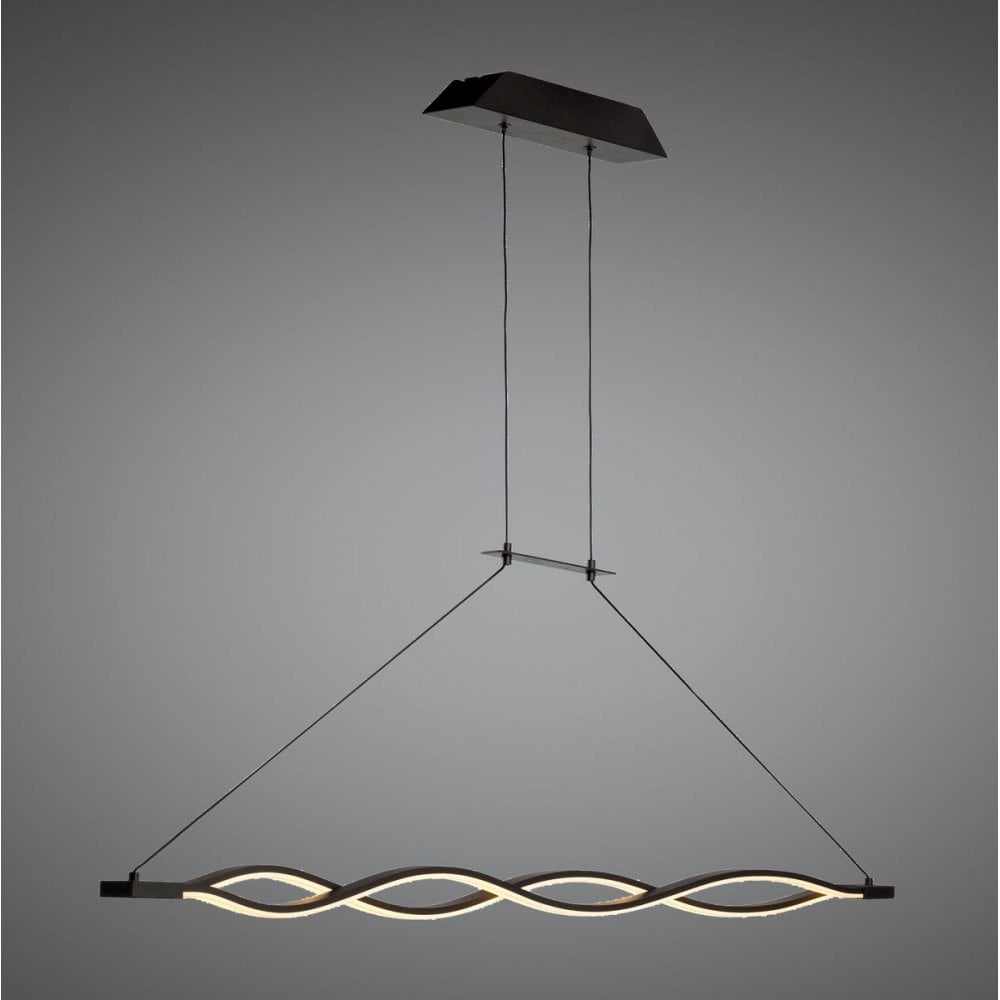 Sahara Pendant Light - 36W Dimmable LED, Warm White 2800K, Frosted Acrylic & Brown Oxide Finish