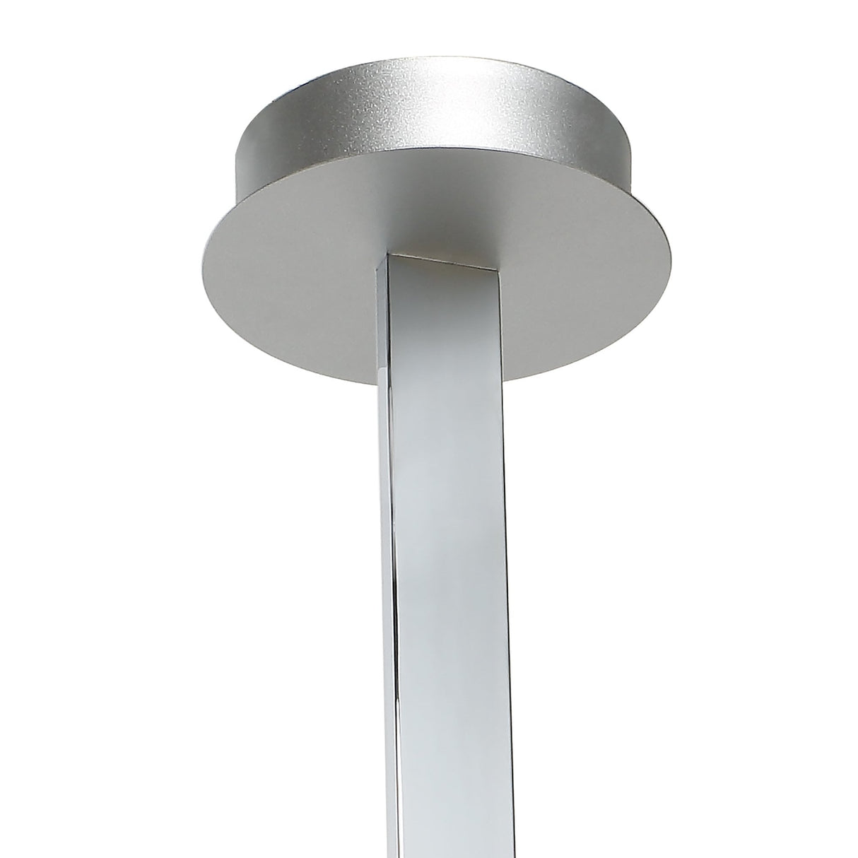Nur XL Semi Ceiling Light – Sleek 50W LED Elegance in Silver & Frosted Acrylic with Polished Chrome Finish