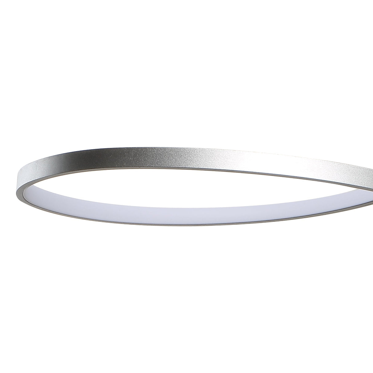 Nur XL Semi Ceiling Light – Sleek 50W LED Elegance in Silver & Frosted Acrylic with Polished Chrome Finish