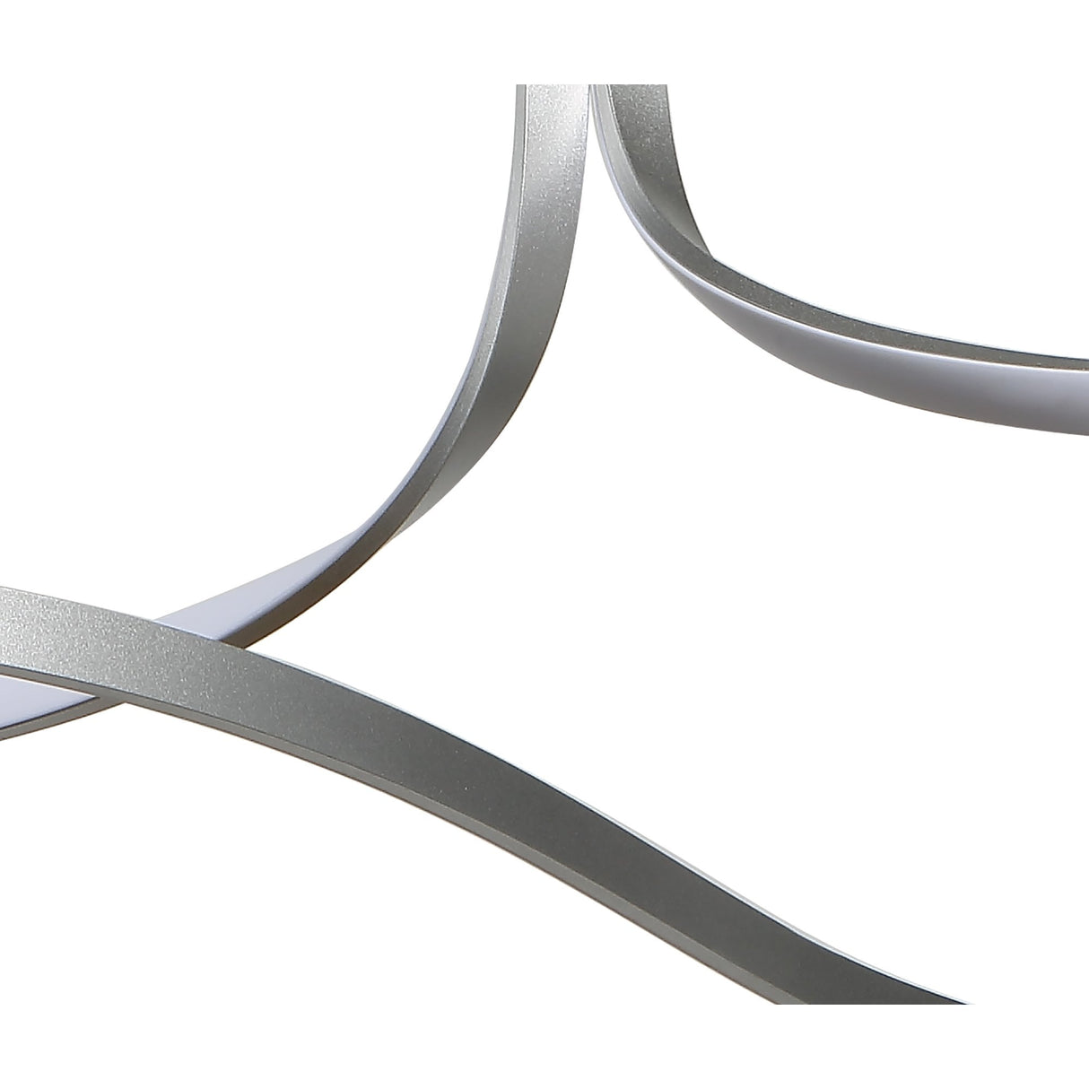 Nur XL Semi Ceiling Light – Sleek 50W LED Elegance in Silver & Frosted Acrylic with Polished Chrome Finish