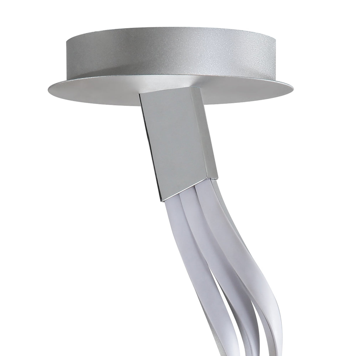 Nur XL Semi Ceiling Light - Sleek 80W LED, 3000K Warm White, Silver Finish, Dimmable, 3-Year Warranty