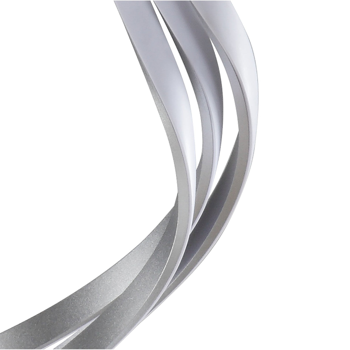 Nur XL Semi Ceiling Light - Sleek 80W LED, 3000K Warm White, Silver Finish, Dimmable, 3-Year Warranty