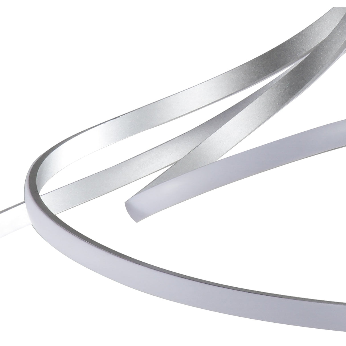 Nur XL Semi Ceiling Light - Sleek 80W LED, 3000K Warm White, Silver Finish, Dimmable, 3-Year Warranty