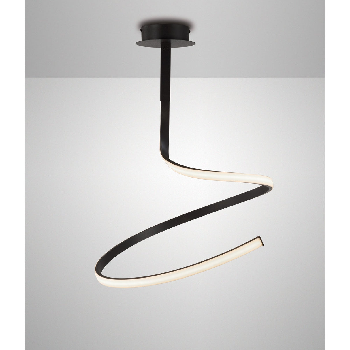 Nur BR Semi-Flush Ceiling Light, 30W LED, 2800K Warm White, Frosted Acrylic & Brown Oxide Finish, 3-Year Warranty