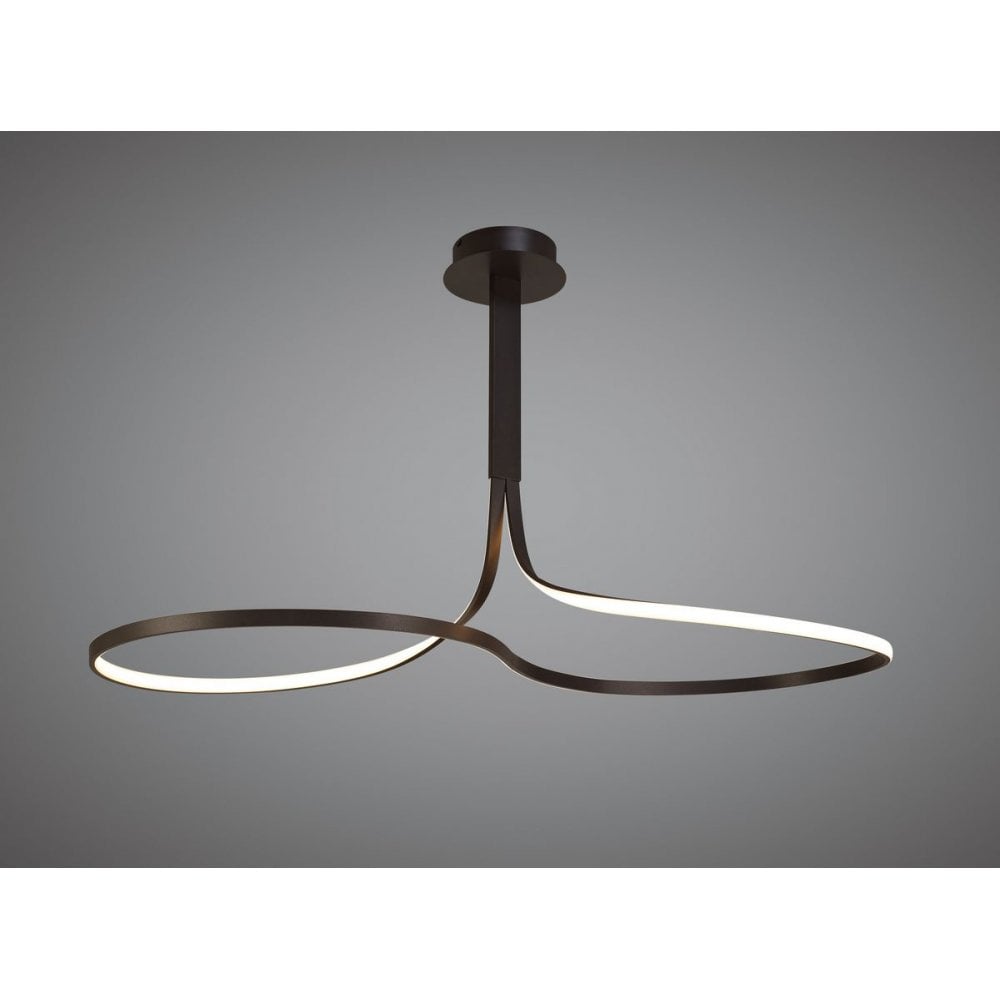 Nur XL LED Ceiling Light 50W, 2800K Warm White, Dimmable Brown Oxide & Frosted Acrylic Design, 3-Year Warranty