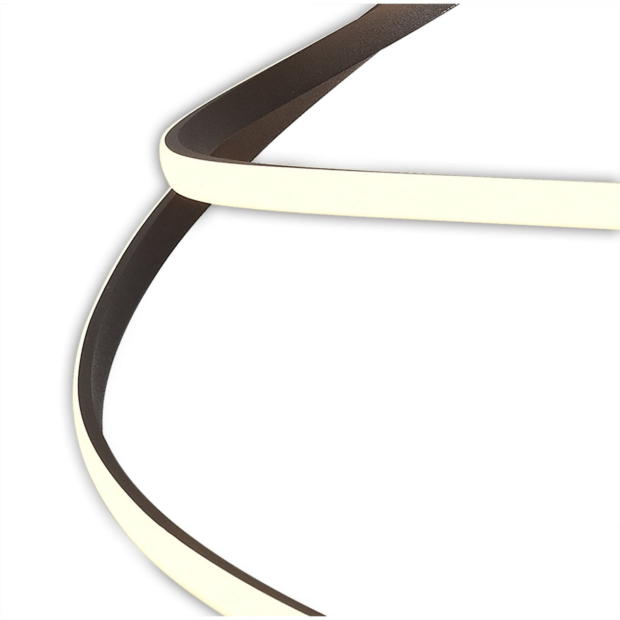 Nur XL Semi Ceiling Light 80W LED 2800K, 6200lm, Dimmable Brown Oxide with Frosted Acrylic, 3-Year Warranty