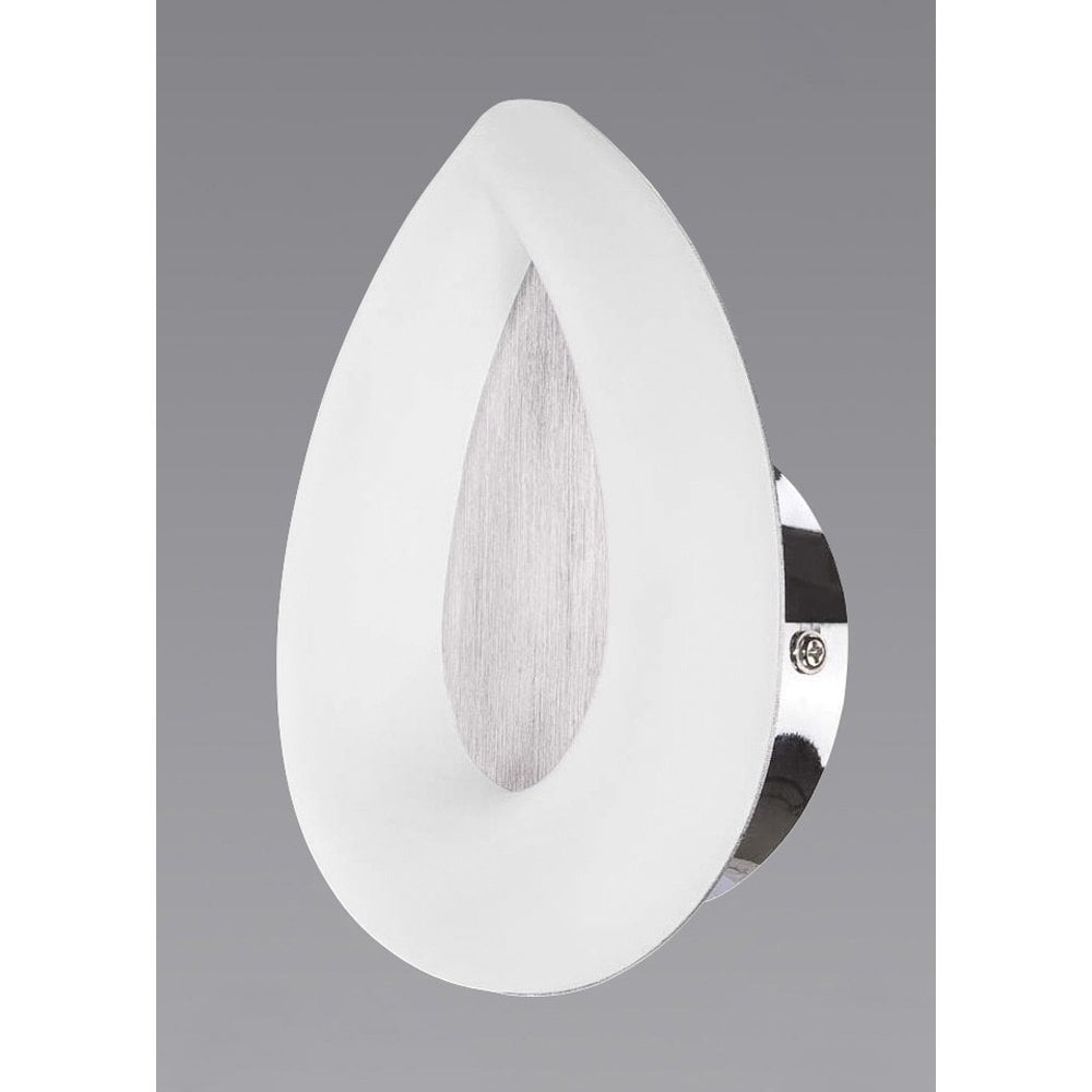 Juno LED Wall Lamp - 5W, 3000K Warm White, Satin Aluminium & Chrome Finish, 3-Year Warranty
