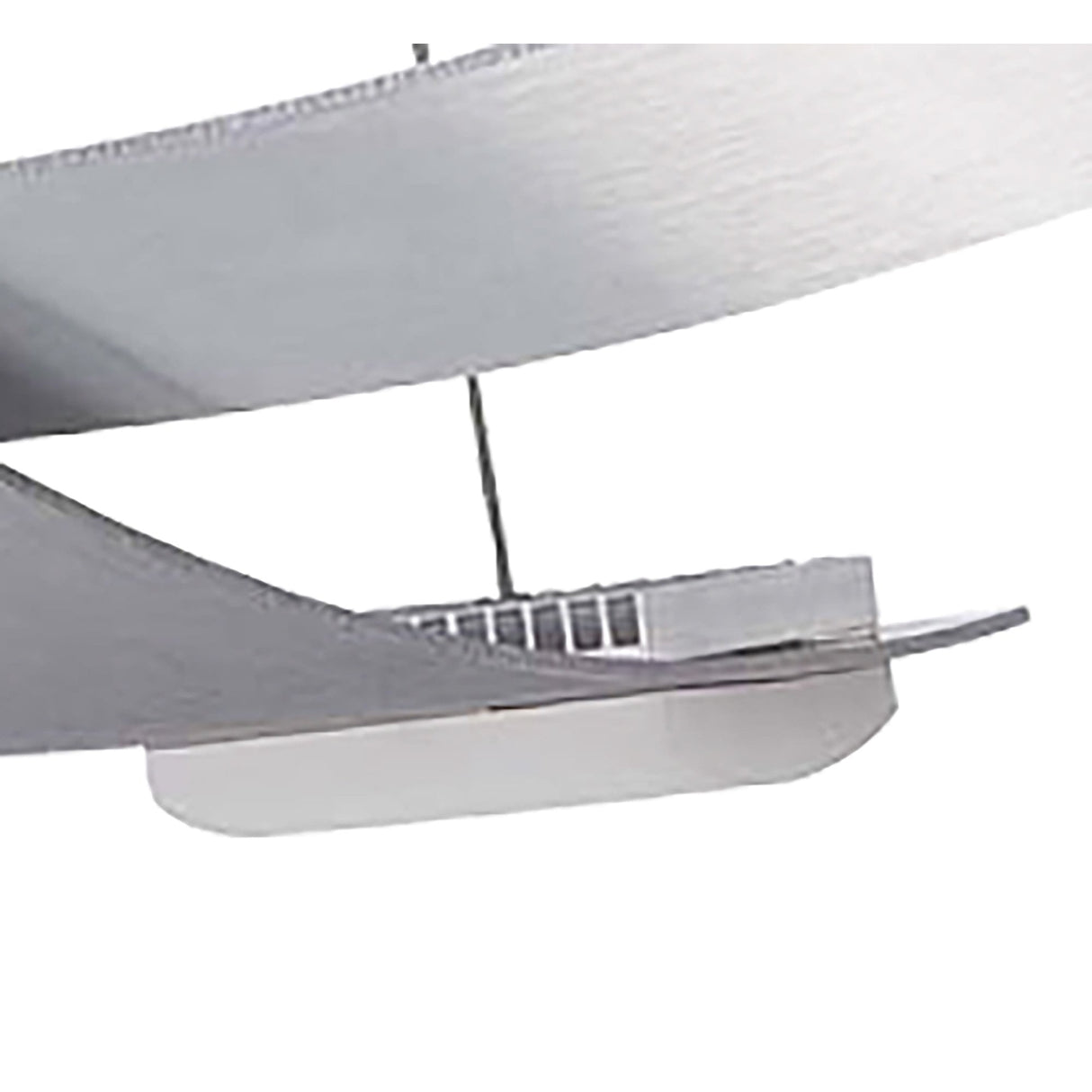 Thea Pendant Modern Hammock LED Light Fixture, 4x28W, Satin Aluminium with Frosted Acrylic