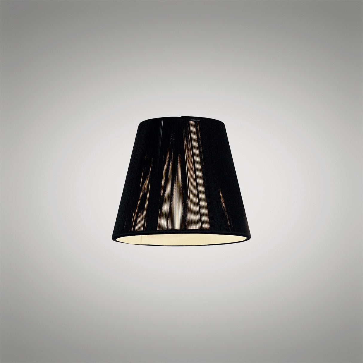 Elegant Black Silk Clip-On String Shade - 80/130mm x 110mm