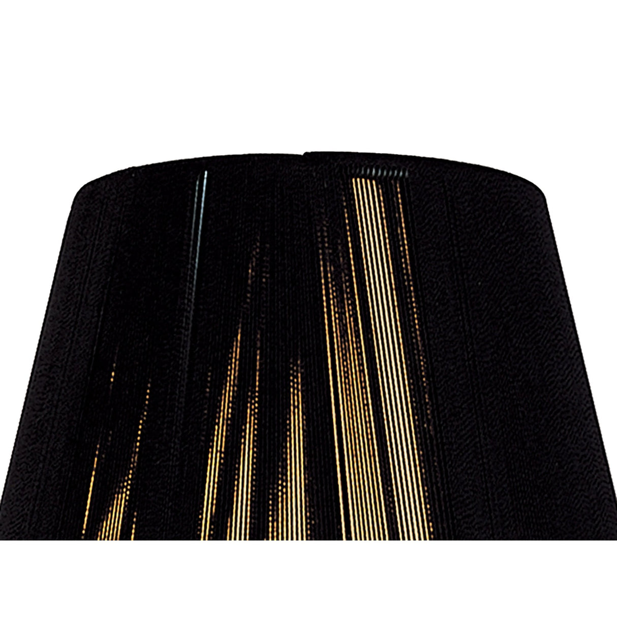 Elegant Black Silk Clip-On String Shade - 80/130mm x 110mm