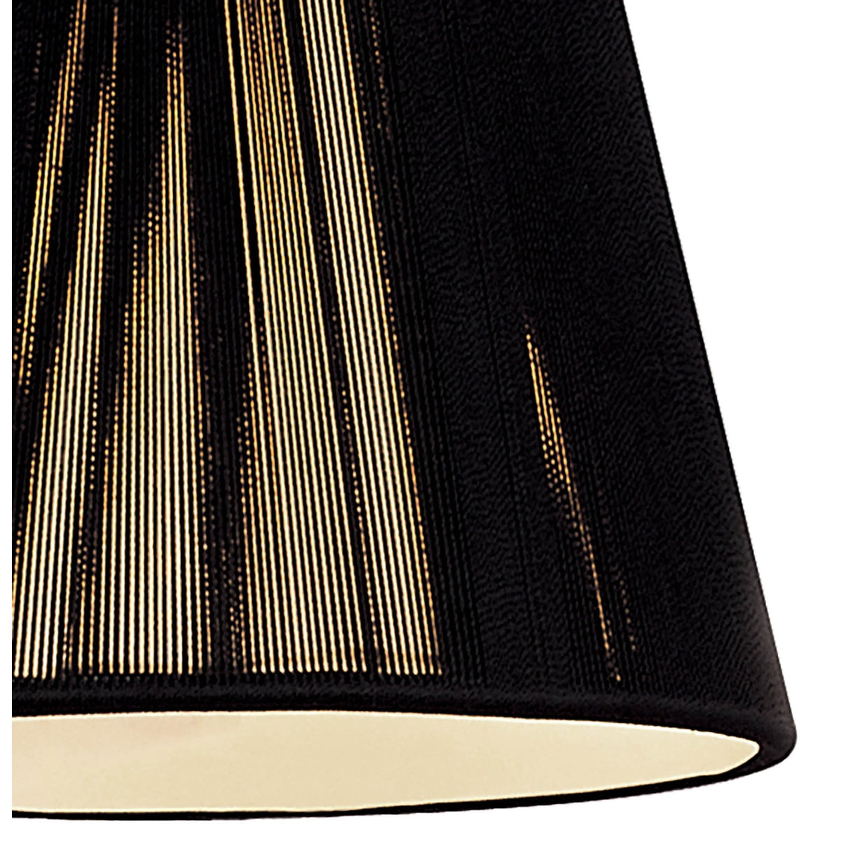 Elegant Black Silk Clip-On String Shade - 80/130mm x 110mm