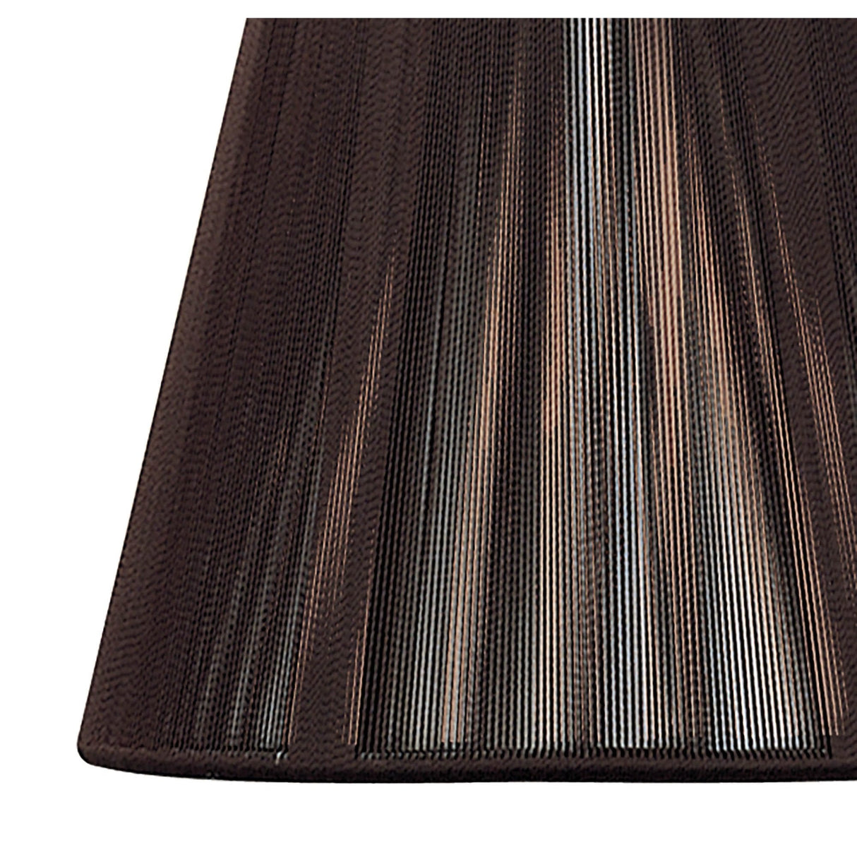 Elegant Dark Brown Clip-On Silk String Shade - 80/130mm x 110mm