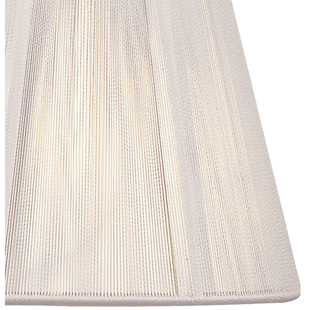 Ivory Elegance: Clip-On Silk String Lamp Shade (80/130mm x 110mm)