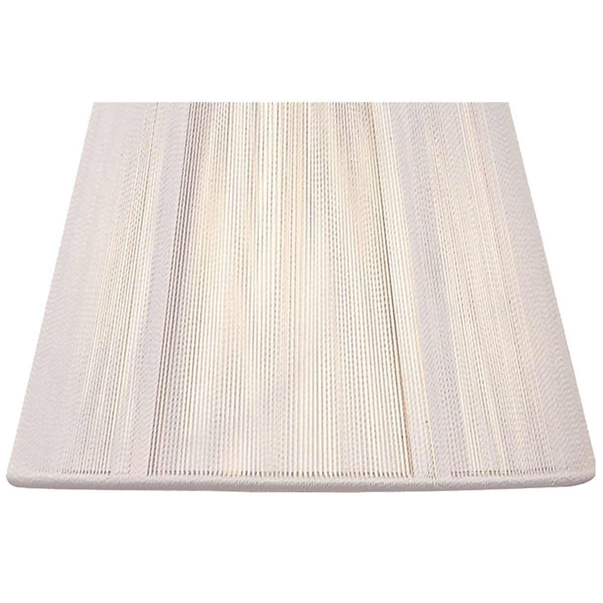 Ivory Elegance: Clip-On Silk String Lamp Shade (80/130mm x 110mm)