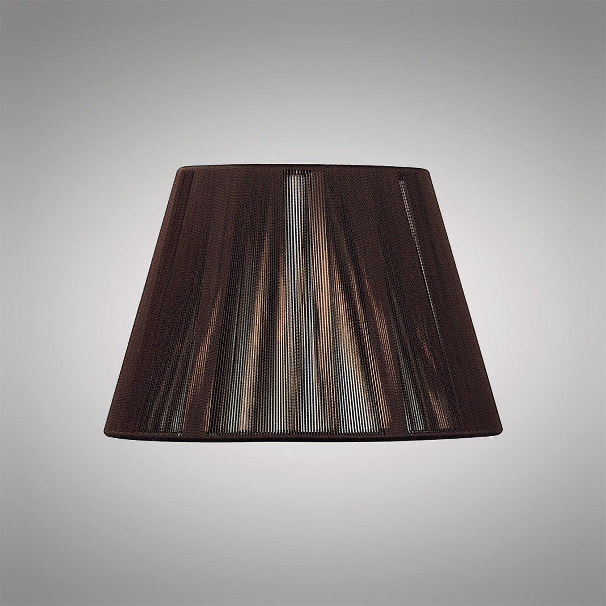 Dark Brown Silk String Lampshade - 190/300mm x 195mm