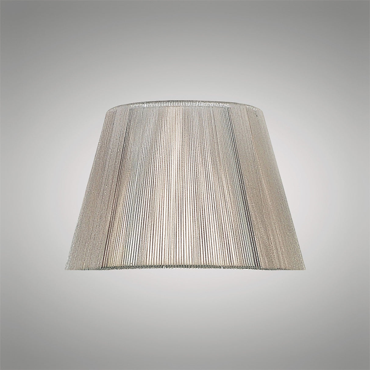 Silver Grey Silk String Lampshade 190/300mm x 195mm