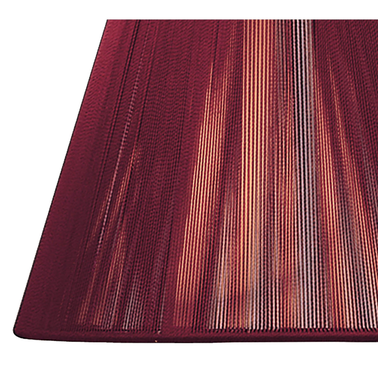 Elegant Red Wine Silk String Lampshade 190/300mm x 195mm