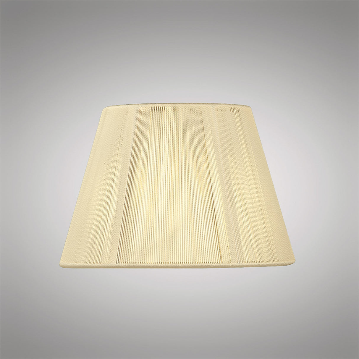 Ivory Cream Silk String Shade by Equipo Mantra, 195mm Height, 190/300mm Diameter