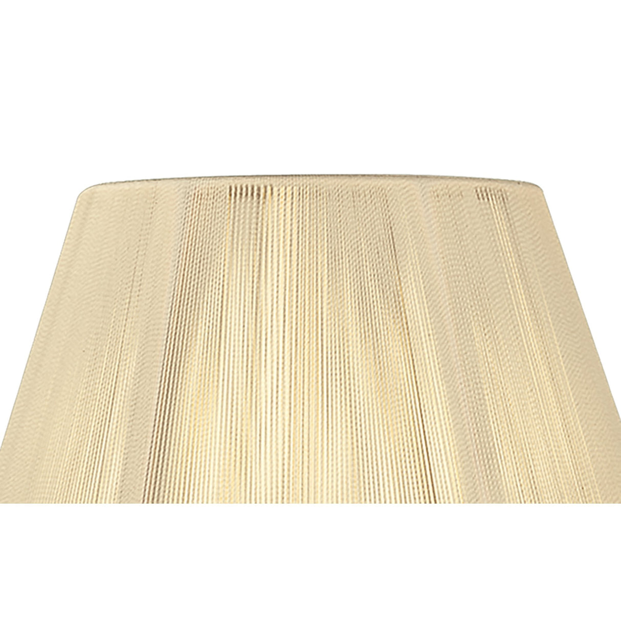 Ivory Cream Silk String Shade by Equipo Mantra, 195mm Height, 190/300mm Diameter
