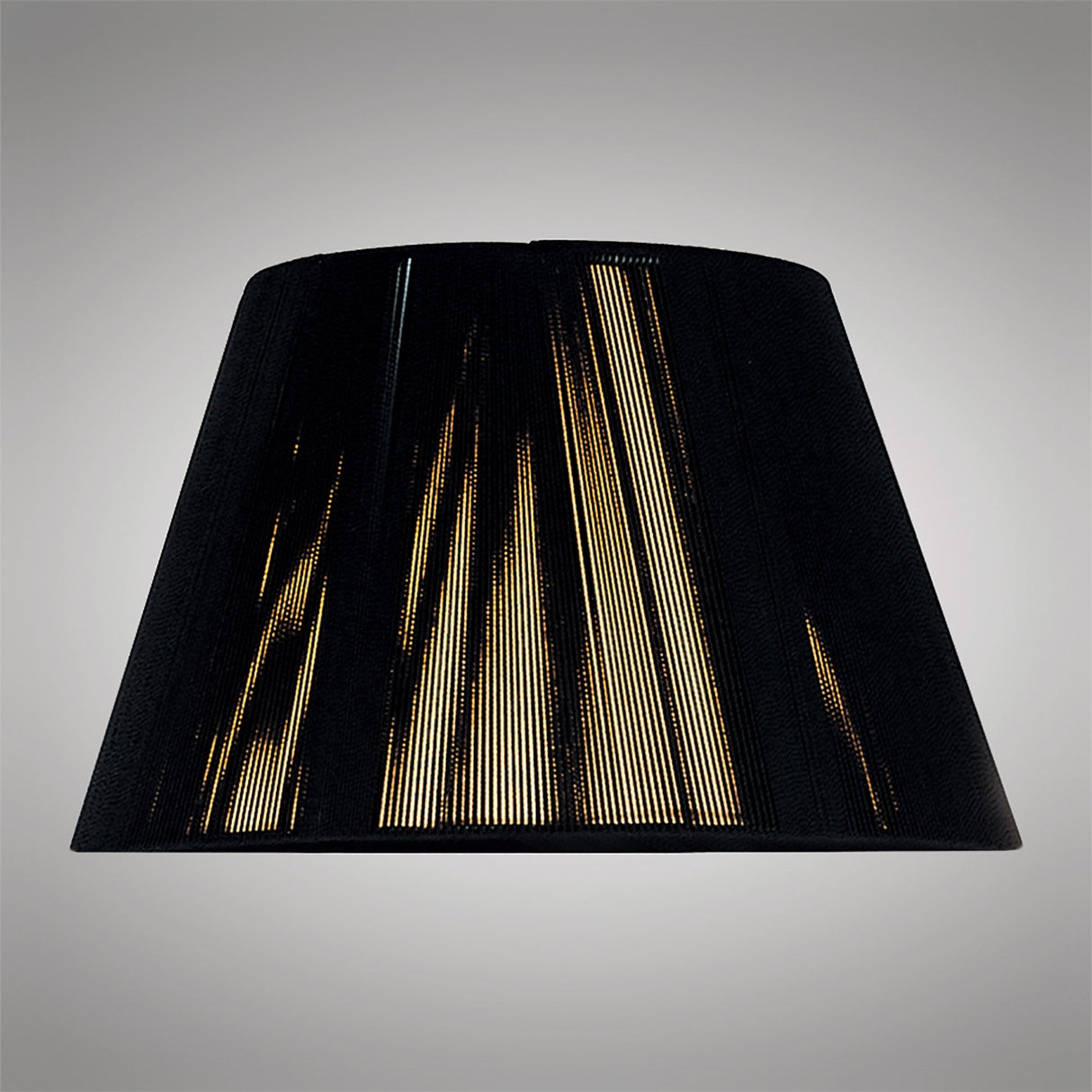 Elegant Black Silk String Lampshade Duo 250/400mm x 250mm