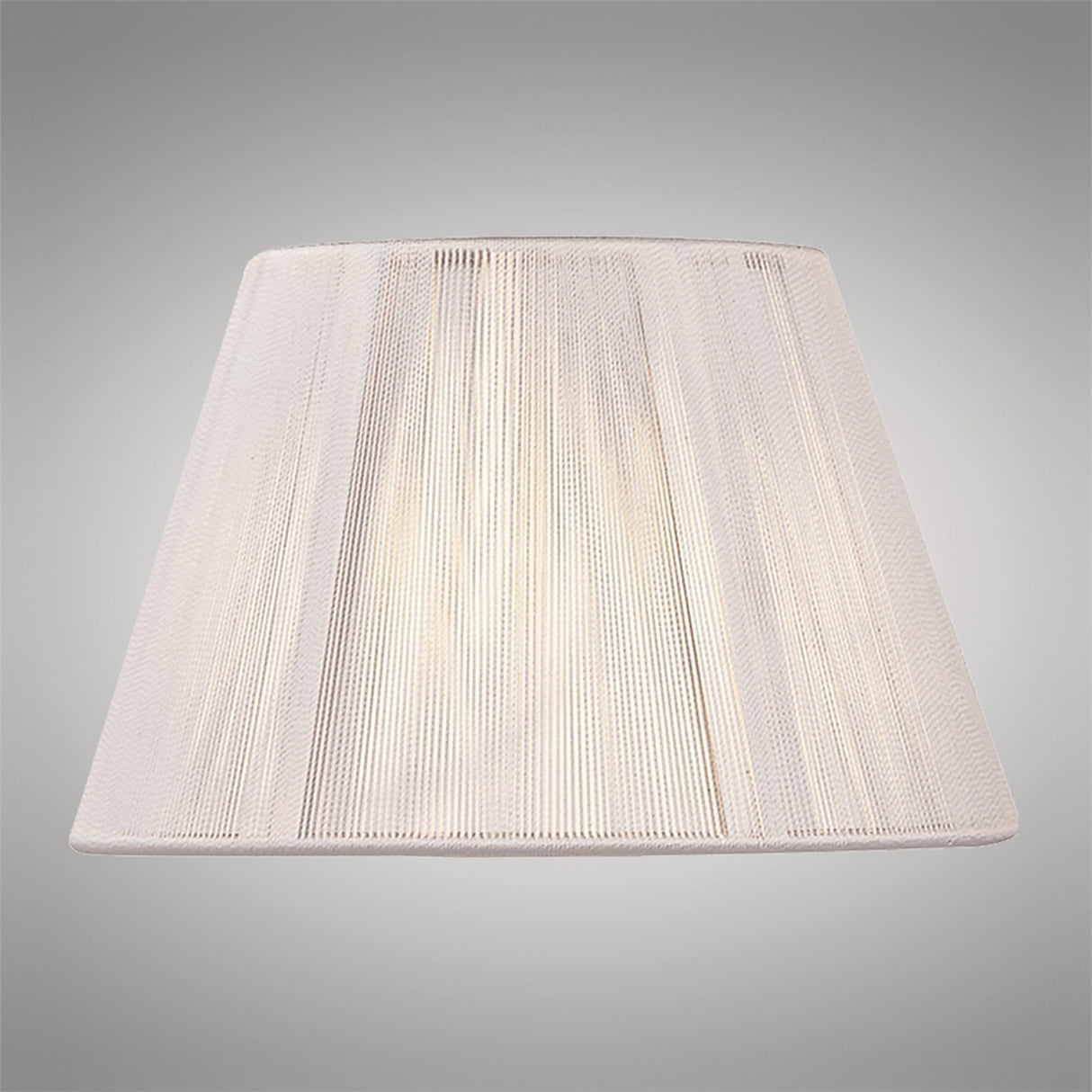 Ivory White Silk String Lampshade Duo - 250/400mm Diameter, 250mm Height
