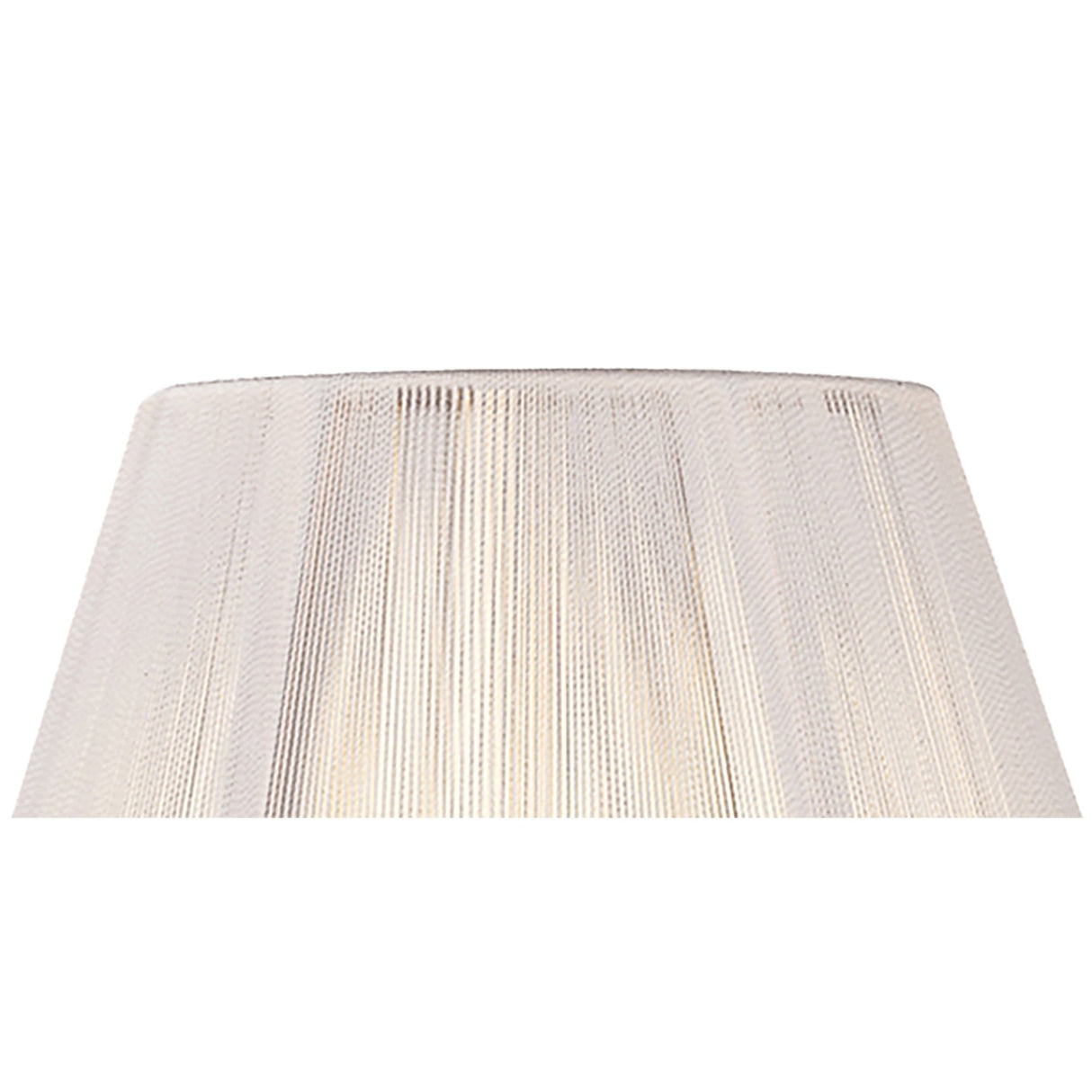 Ivory White Silk String Lampshade Duo - 250/400mm Diameter, 250mm Height