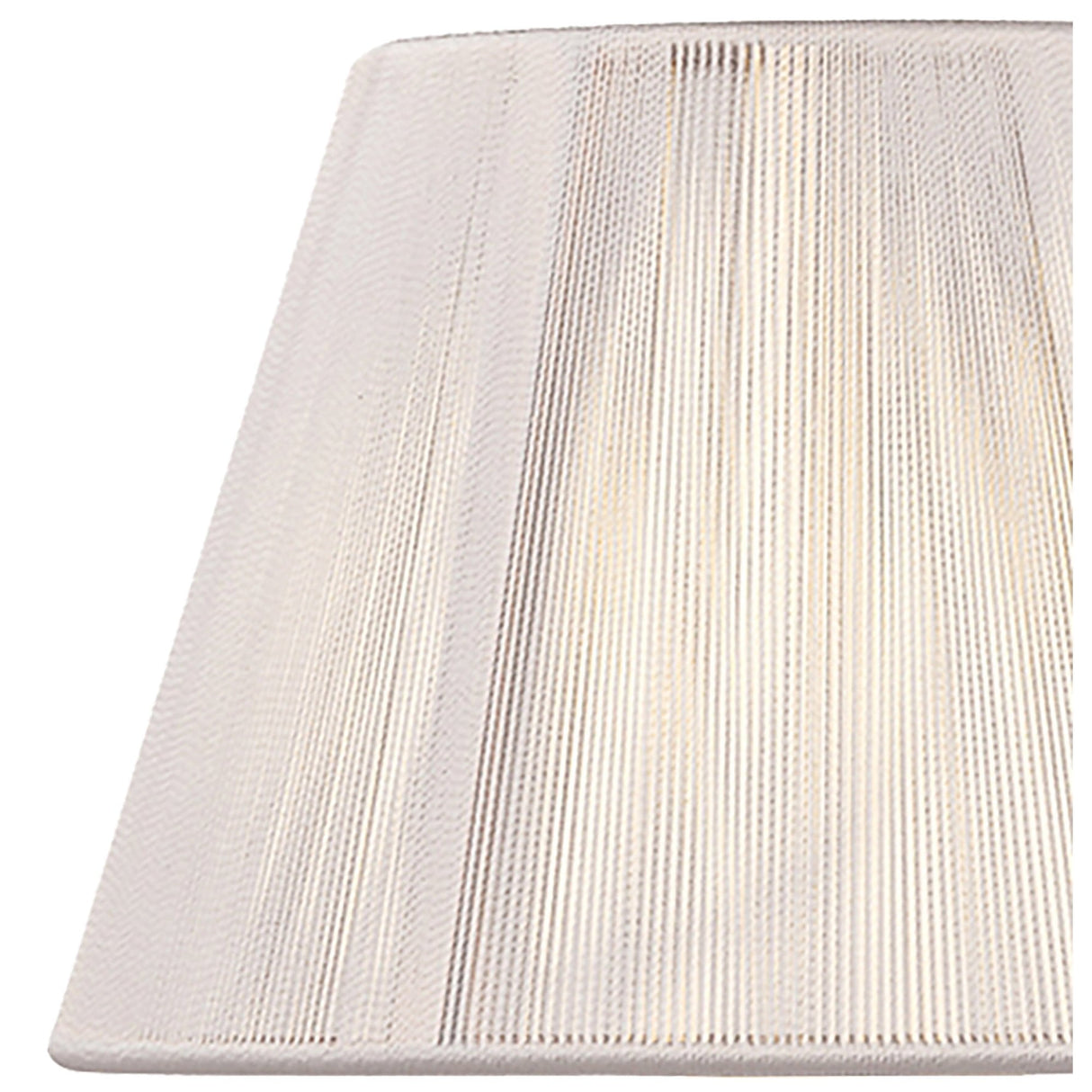 Ivory White Silk String Lampshade Duo - 250/400mm Diameter, 250mm Height