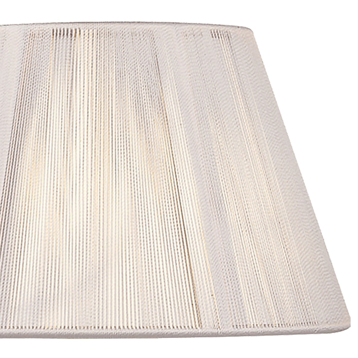 Ivory White Silk String Lampshade Duo - 250/400mm Diameter, 250mm Height