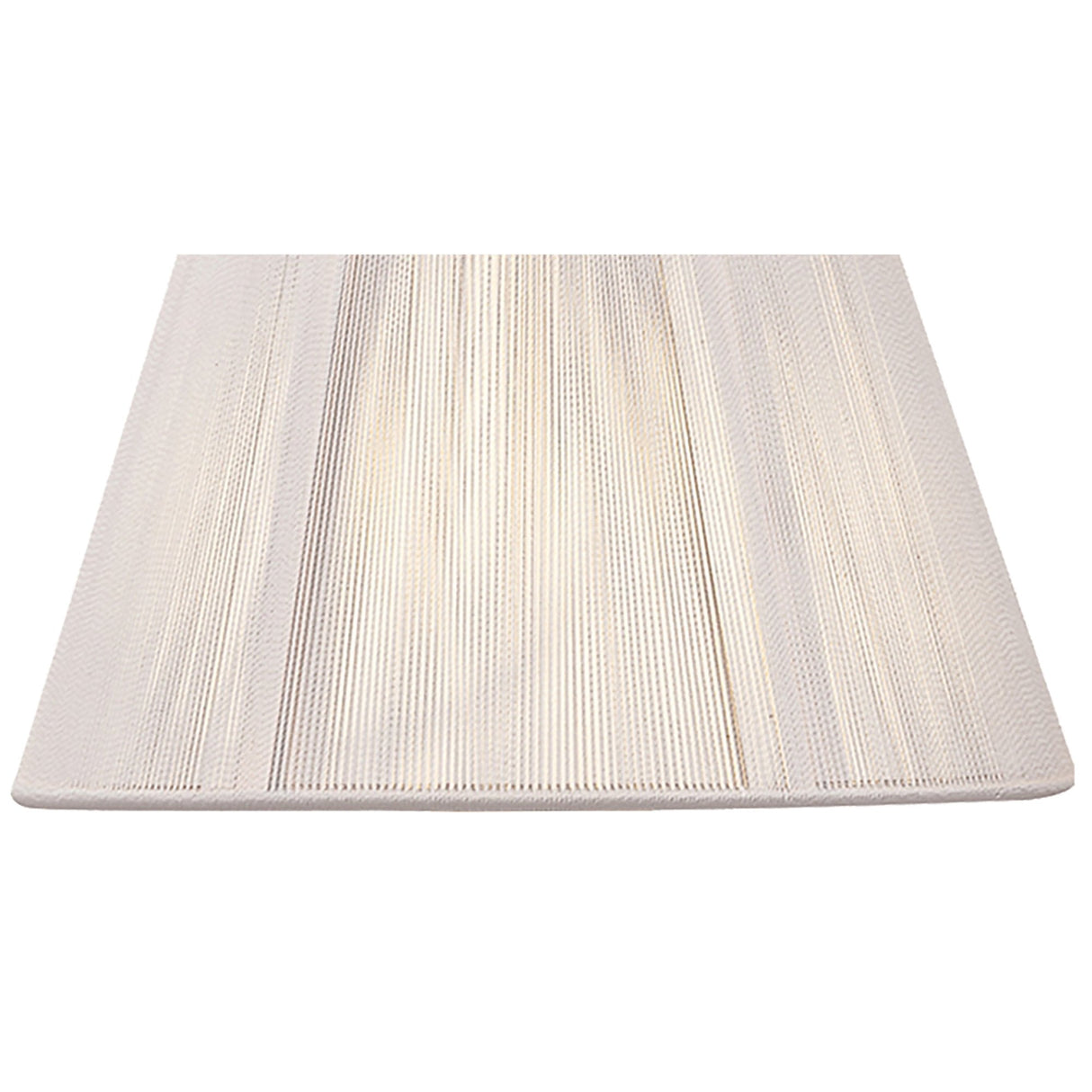 Ivory White Silk String Lampshade Duo - 250/400mm Diameter, 250mm Height