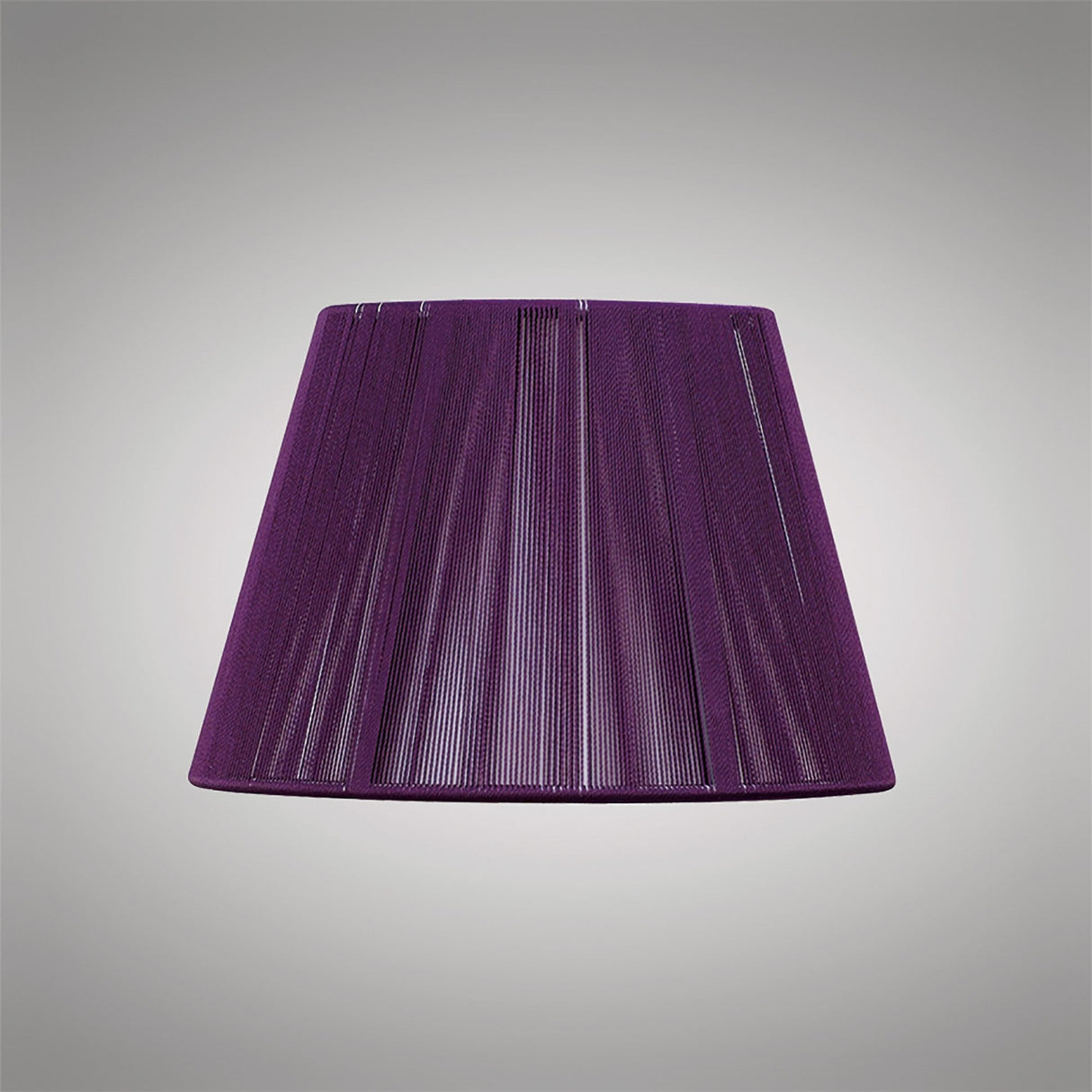 Silk String Aubergine Lampshade - 190/300mm Diameter x 195mm Height