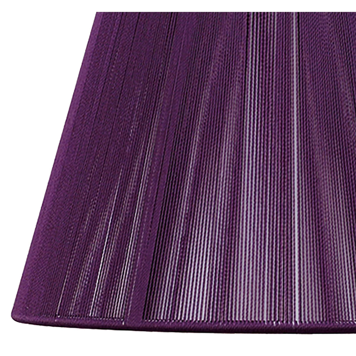 Silk String Aubergine Lampshade - 190/300mm Diameter x 195mm Height