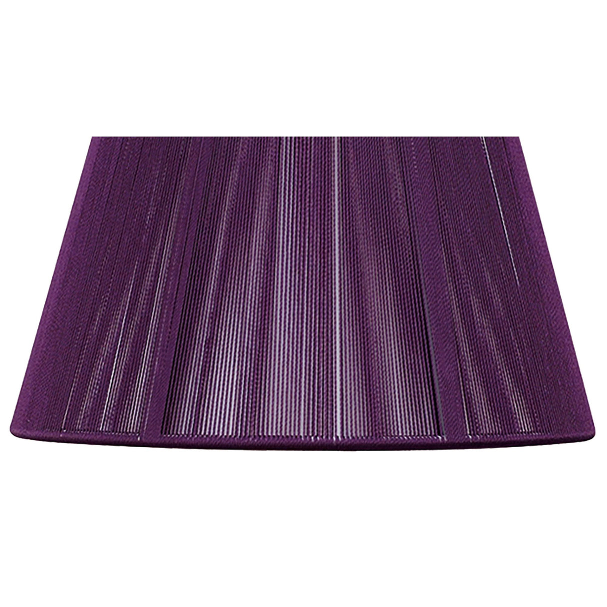 Silk String Aubergine Lampshade - 190/300mm Diameter x 195mm Height