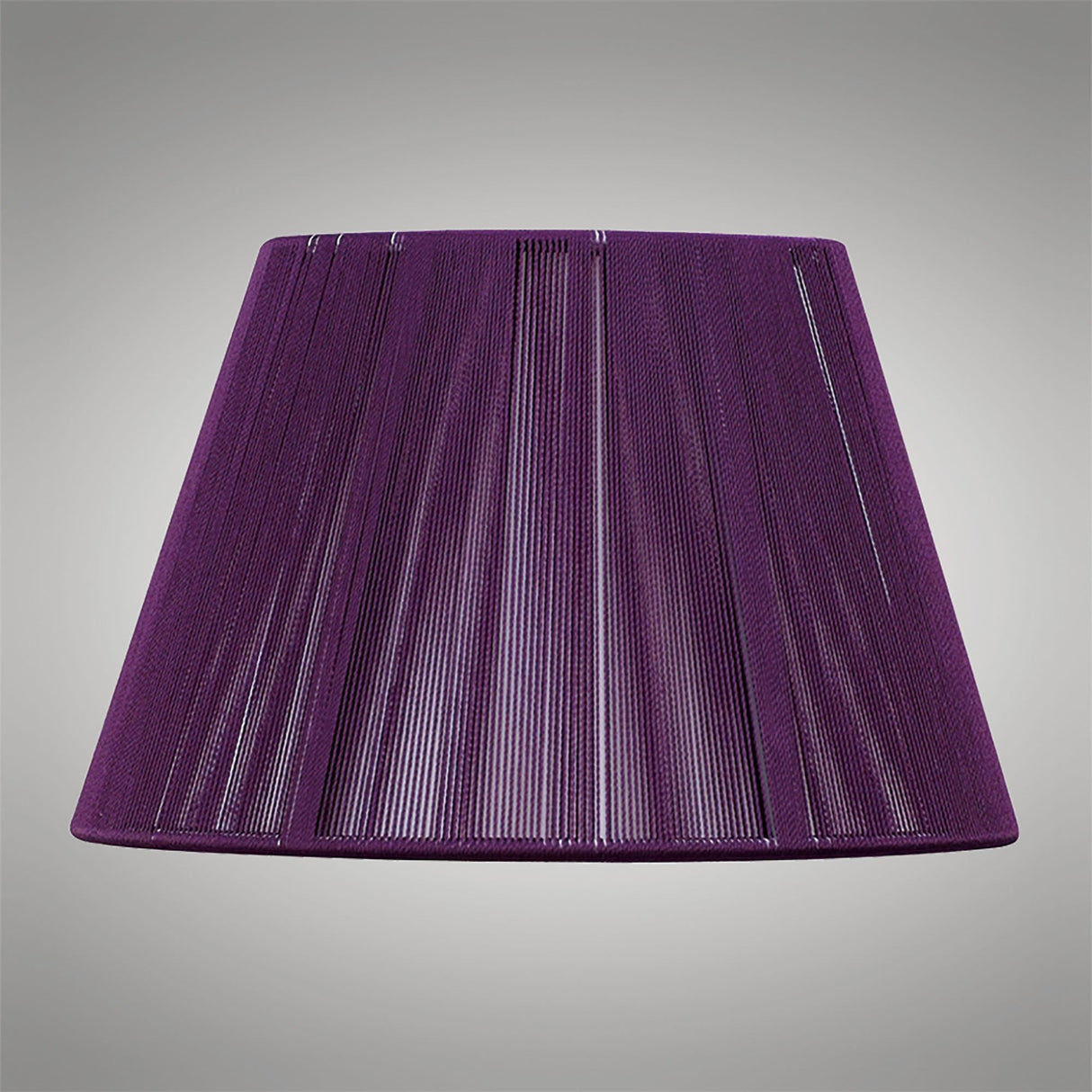 Aubergine Elegance Silk String Lampshade - 250/400mm x 250mm