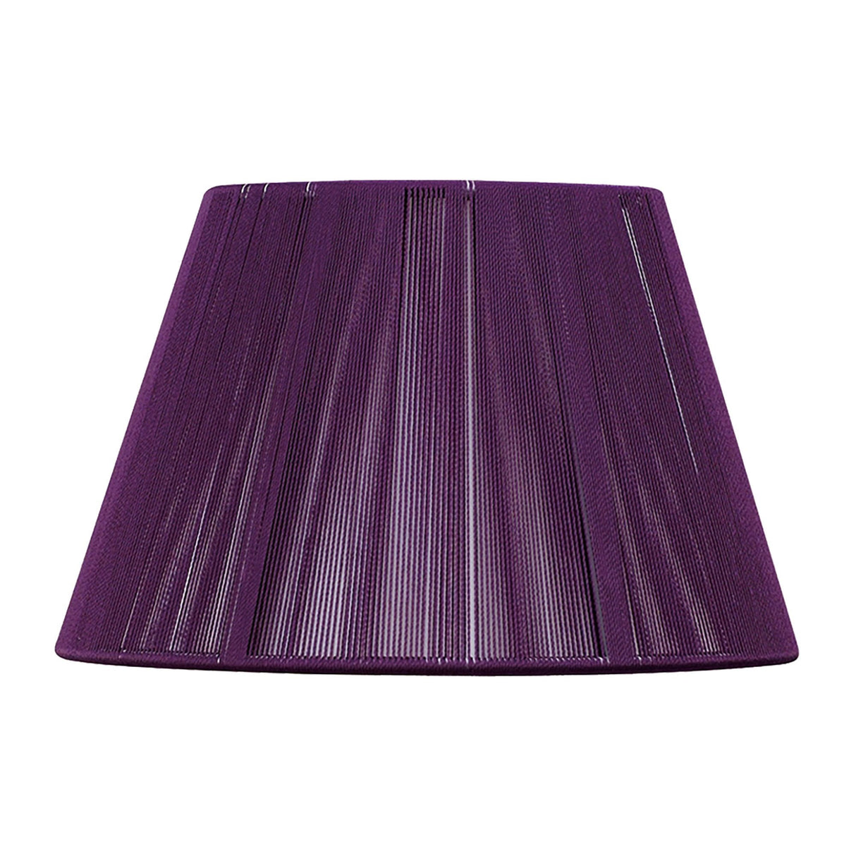 Aubergine Elegance Silk String Lampshade - 250/400mm x 250mm