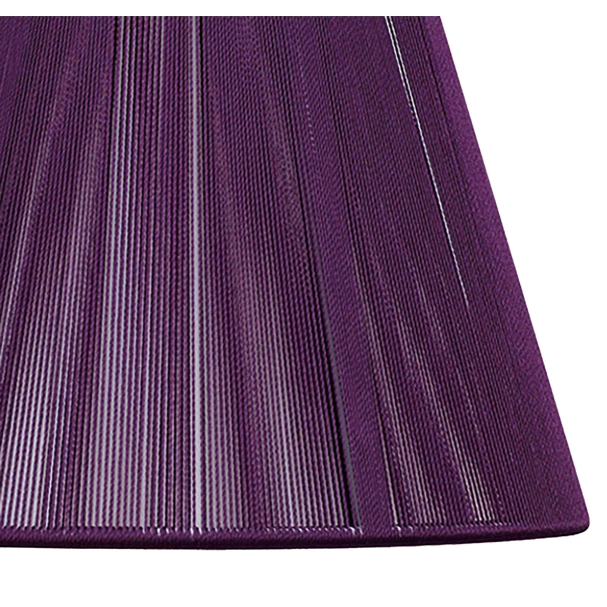 Aubergine Elegance Silk String Lampshade - 250/400mm x 250mm