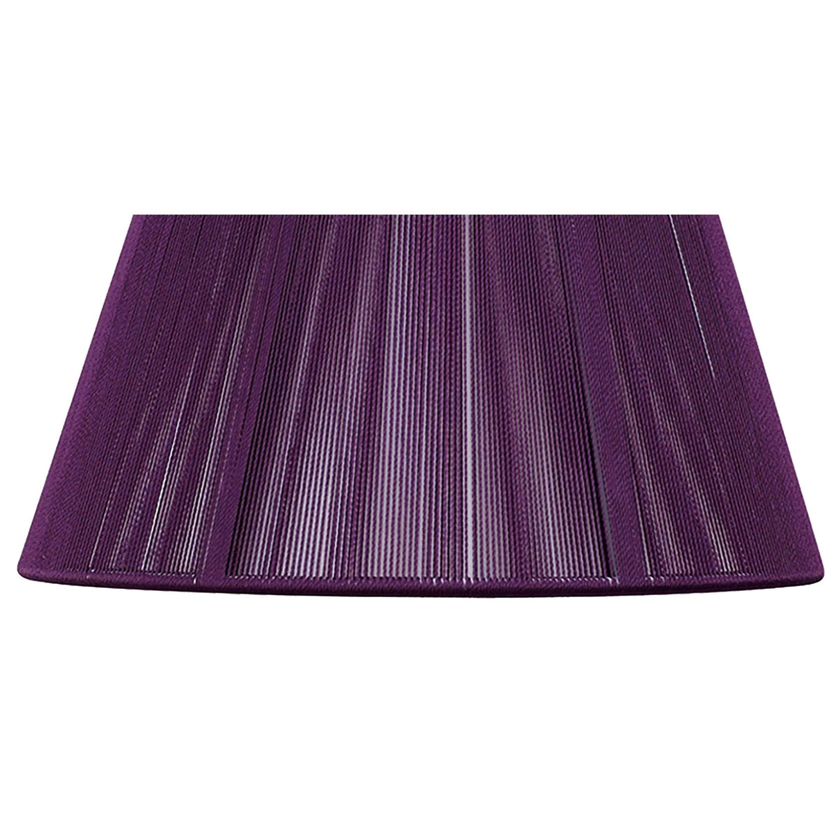 Aubergine Elegance Silk String Lampshade - 250/400mm x 250mm