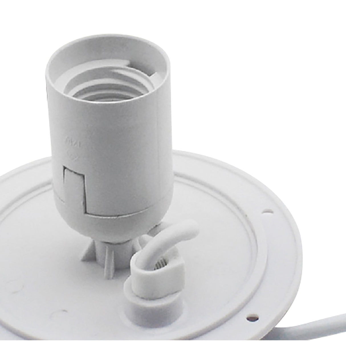 Modern White E27 Plate Wall Light with Integrated Switch