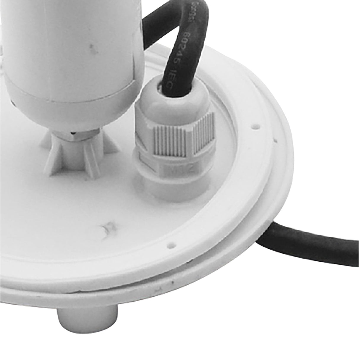 Sleek White Huevo IP44 Outdoor Light with 5M Cable and E27 Socket