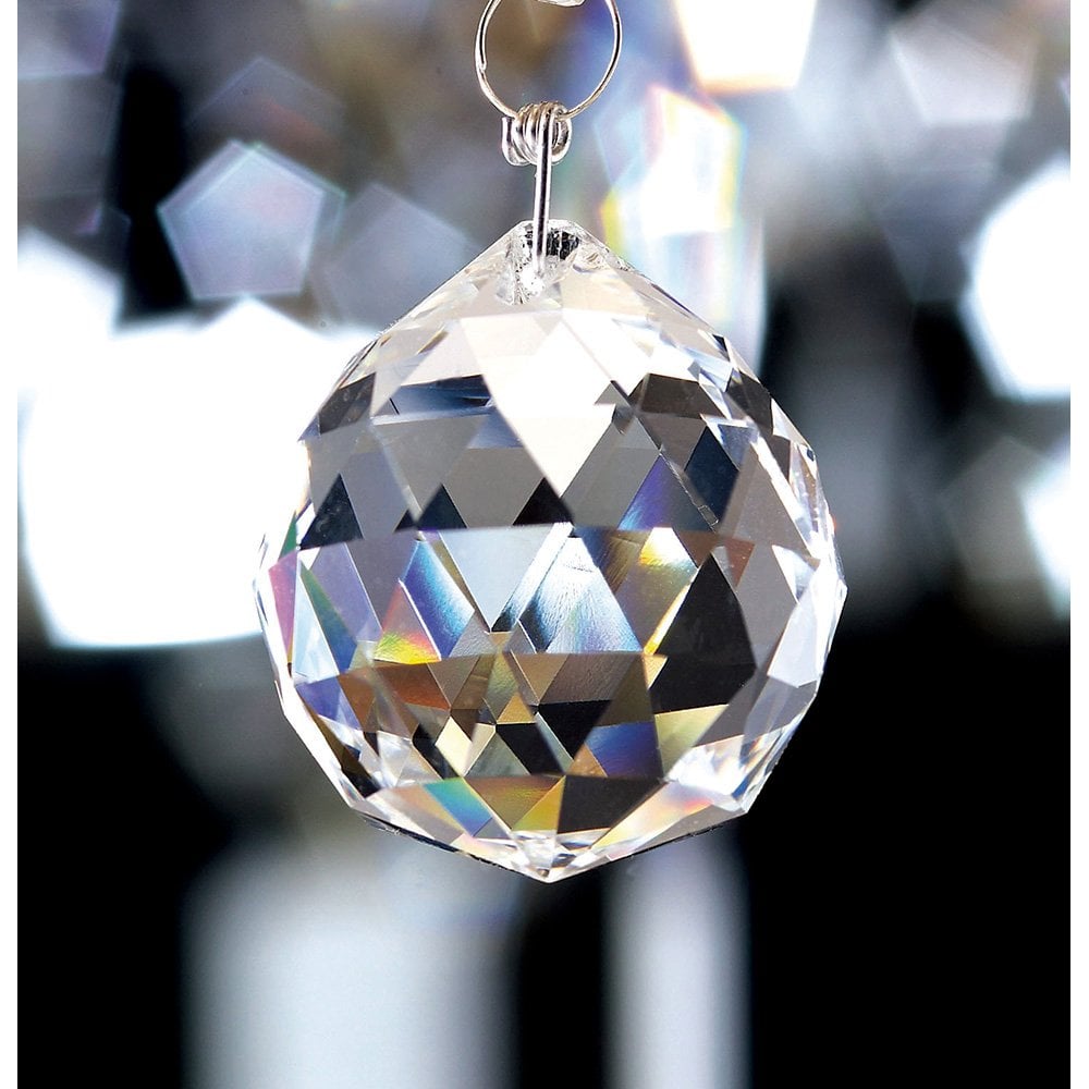 Clear Crystal Sphere 40mm - Elegant Diyas Design