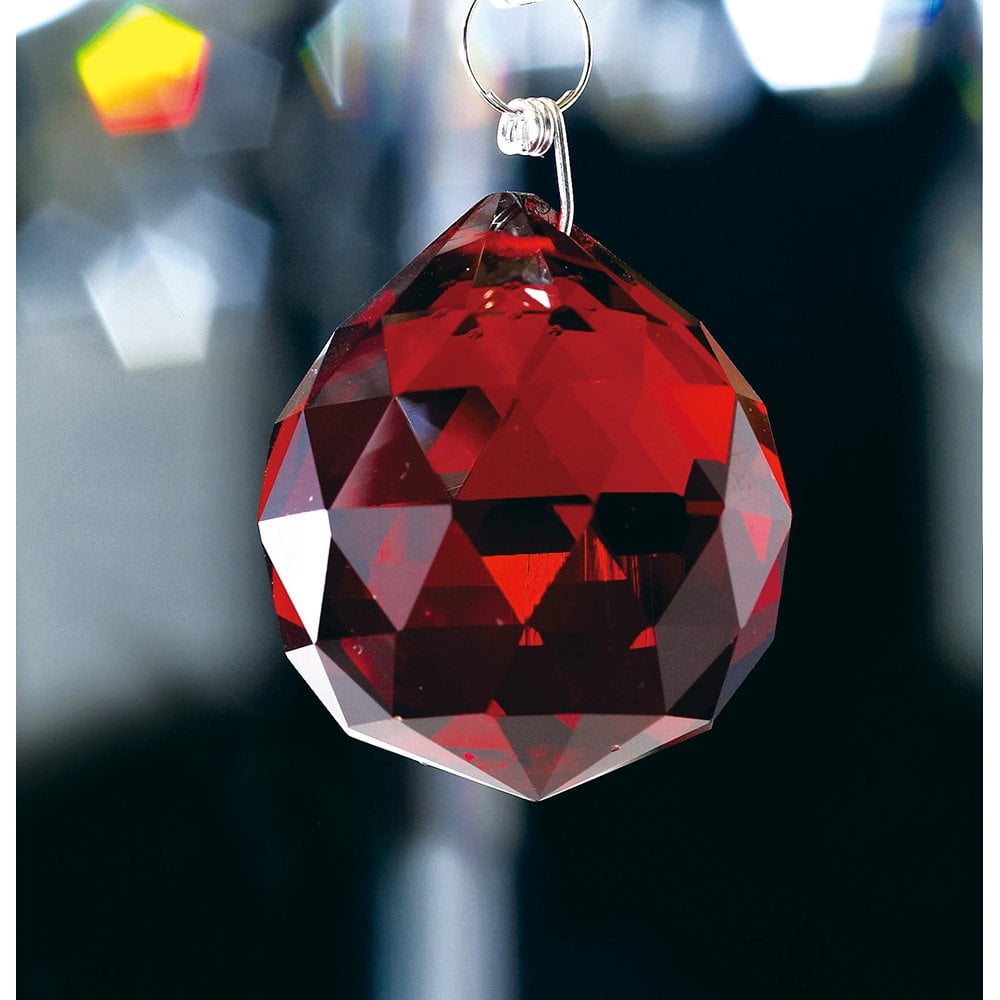Radiant Red Crystal Sphere 40mm - Diyas Design Collection